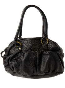 Black weave bowling bag