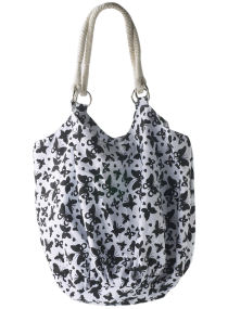 Black/white butterfly bag