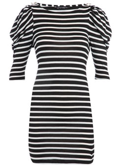 Dorothy Perkins Black/white button tunic