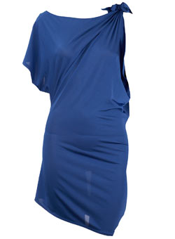 Blue asymmetric tunic