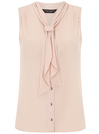 Blush sleeveless pussybow blouse DP05385715