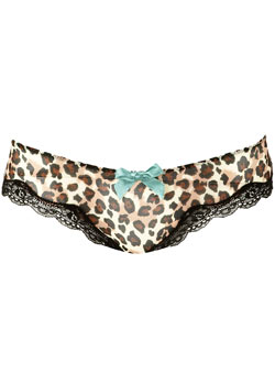 Chocolate animal mesh knicker