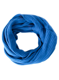 Cobalt ribbed supersoft snood