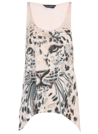 Dorothy Perkins Cream burnout tiger top