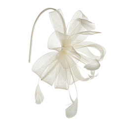 Cream fascinator headband