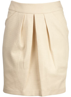 Dorothy Perkins Cream woven tulip skirt