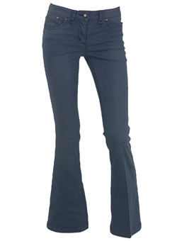 Dusty blue skinny flare jeans