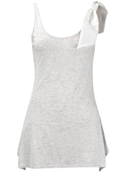 Grey bow shoulder vest