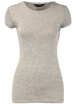 Grey short sleeve crew top