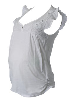 Dorothy Perkins Maternity white cutwork top