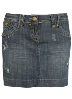 Dorothy Perkins Mid wash mini skirt