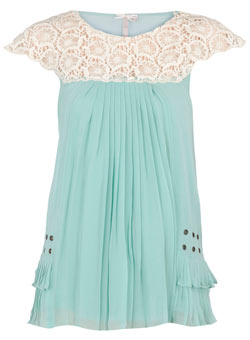 Dorothy Perkins Mint lace eyelet top