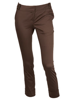 Dorothy Perkins Mocha ankle crop slim leg trousers