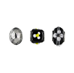 New black candy box beads