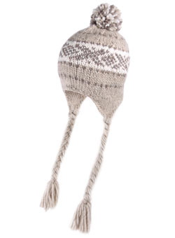 Oat chunky Fair Isle trapper