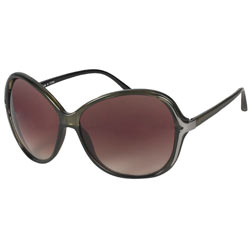 Olive large plastic sunglasses