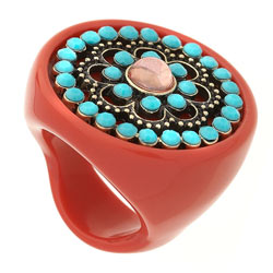 Opaque and Filigree Resin Ring