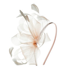 Peach fascinator headband