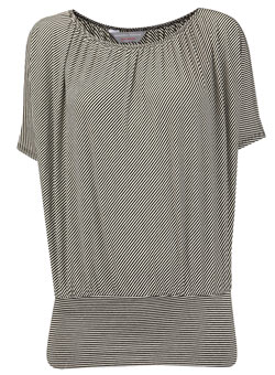 Petite stripe batwing top