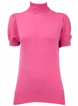 Pink roll neck jumper