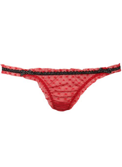 Red heart mesh string