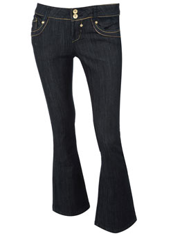 Silver Stitch dark flare jeans