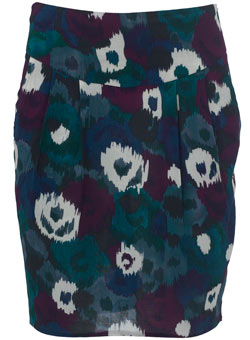 Dorothy Perkins Teal/berry tulip skirt