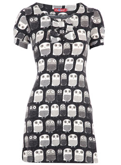 Dorothy Perkins Uttam black owl print tunic