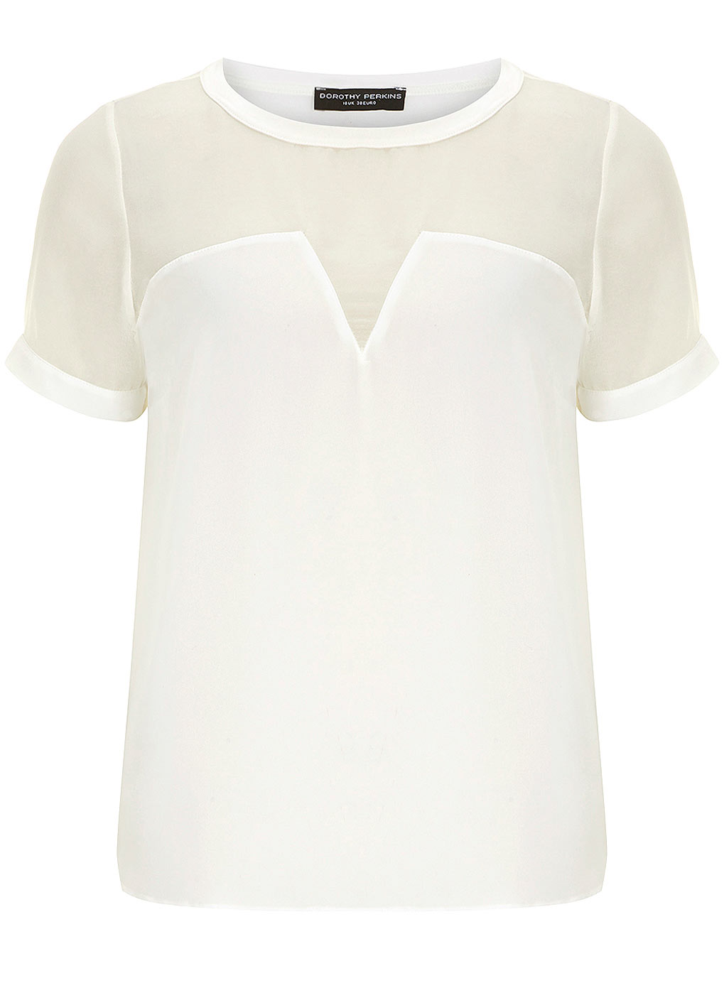 White sheer insert tee 05423402