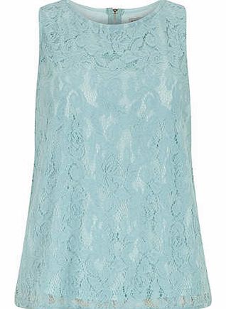 Womens Alice & You Light Blue Lace Sleeveless