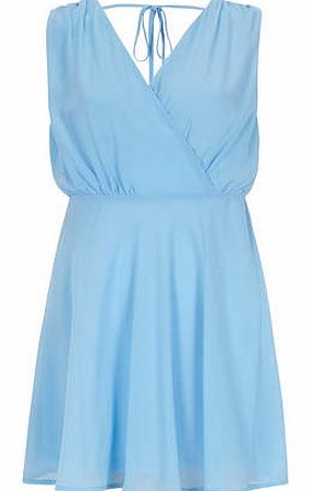 Womens Alice & You Light blue Wrap Skater Dress-