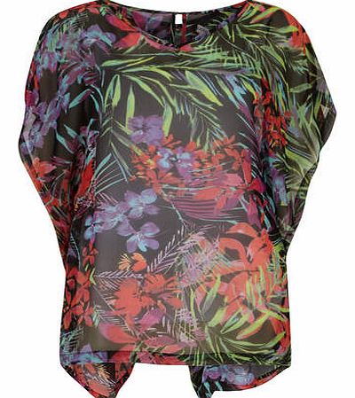 Womens Alice & You Sun Tropical Print Batwing