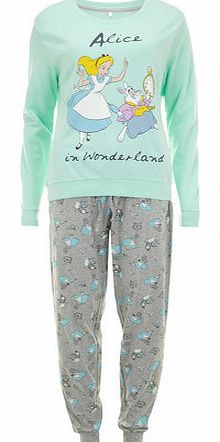 Womens Alice In Wonderland Sweat Set- Blue