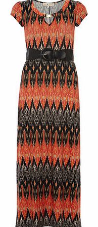 Womens Billie & Blossom Orange Aztec Print Maxi