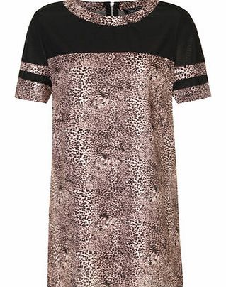 Womens Girls On Film Pink Leopard Print Tunic-