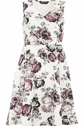 Womens Ivory rose midi dress- White DP07236882