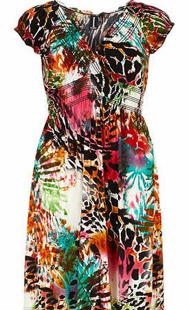 Womens Izabel London Multi White Leo Print