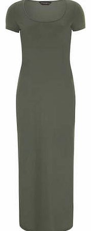 Womens Khaki t shirt maxi dress- Khaki DP07206343