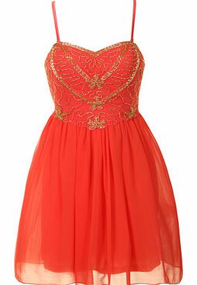 Womens Little Mistress Orange Bustier Prom