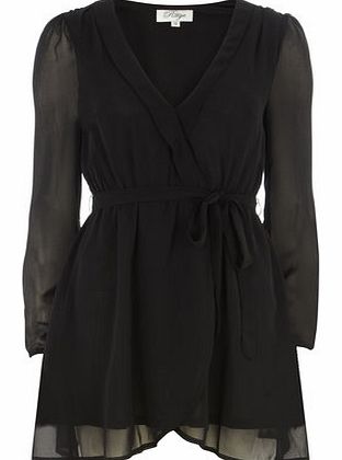 Womens Madam rage Wrapped Dress- Black DP20100130