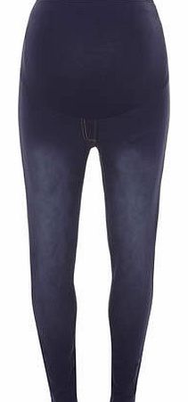 Womens Maternity Dark denim leggings- Blue