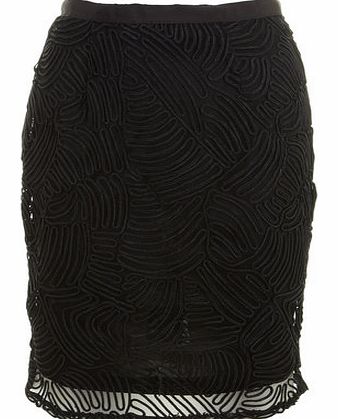 Womens Maya Black Cornelli Skirt- Black DP61400122