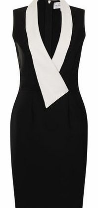 Womens Paper Dolls Black Cross Over Front Dress-