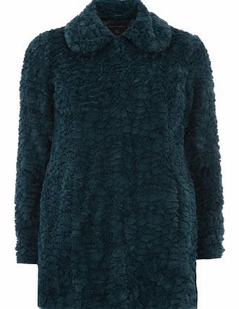 Womens Peacock Faux Fur Coat- Peacock DP98518028