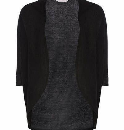 Dorothy Perkins Womens Petite black cocoon cardigan- Black