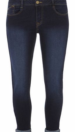 Womens Petite Indigo Harper Skinny Roll Up