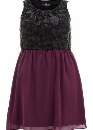 Womens Purple Cornelli Contrast Dress- Purple