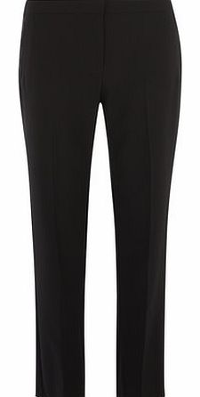 Womens Regular Black Poly Slim Leg Trouser-