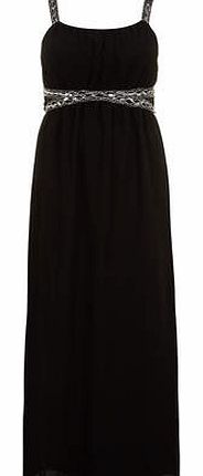 Womens Rubys Closet Black Embellished Maxi