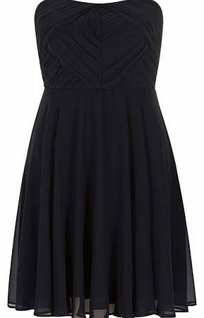 Womens Scarlett B navy pleat bodice dress- Blue